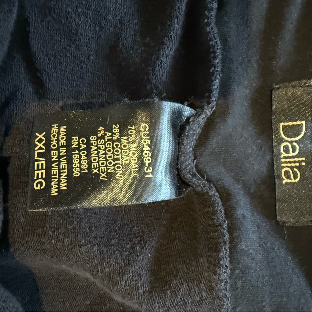 LOT (2 pairs)Dalia Women's Wide Leg Black Yoga Style Stretch Pants - Picture 5 of 6